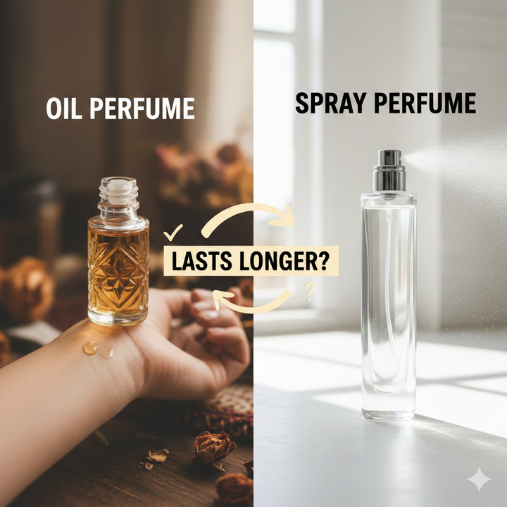 العطور الزيتية مقابل العطور البخاخة: أيهما يدوم أكثر؟